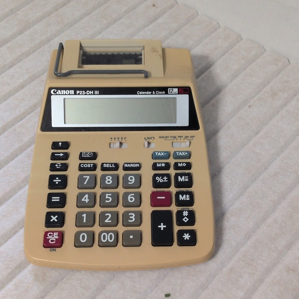 Canon P23-DH III Desktop Printing Calculator Calendar & Clock